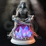 Misti - Caller of Storms / Elf / Mage / Magic / Pathfinder / DnD / DM Stash / 3D Print / 4K Mini / TableTop Miniature / 32mm / 75mm