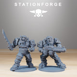 Orkaz Berserkers / Orkaz / Orc / Infantry / Sci Fi / Space / Table Top / Station Forge / 3D Print / 4K Mini / Wargaming