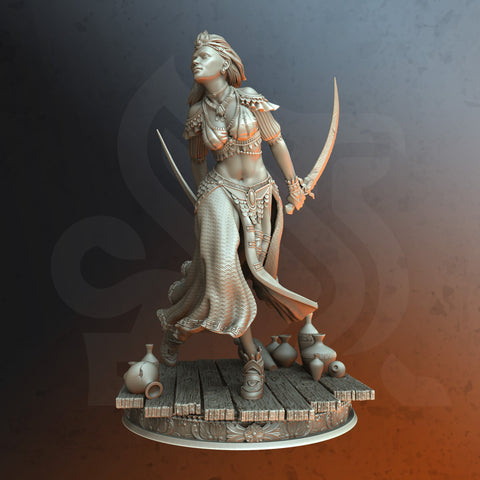 Nahida / Rogue / Fighter / Thief / Pathfinder / DnD / DM Stash / 3D Print / 4K Mini / TableTop Miniature / 32mm / 75mm