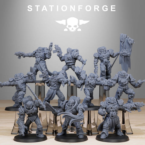 Corrupted Socratis Infantry / Chaos / Corrupted / Marine / Knight / Infantry / Space / Table Top / Station Forge / 3D Print / Wargaming