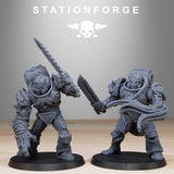 Corrupted Socratis Infantry / Chaos / Corrupted / Marine / Knight / Infantry / Space / Table Top / Station Forge / 3D Print / Wargaming