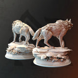 Northern Direwolves / Wolves / Monster / Beast / Boss / Pathfinder / DnD / DM Stash / 3D Print / TableTop / 32mm / 75mm
