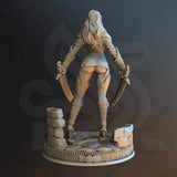 Scarlett / Elf / Rogue / Fighter / Pathfinder / DnD / DM Stash / 3D Print / 4K Mini / TableTop Miniature / 32mm / 75mm