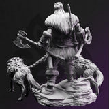 wajoshki - Houndmaster / Ranger / Hound master / Hero / DnD / DM Stash / 3D Print / 4K Mini / TableTop Miniature / 32mm / 75mm