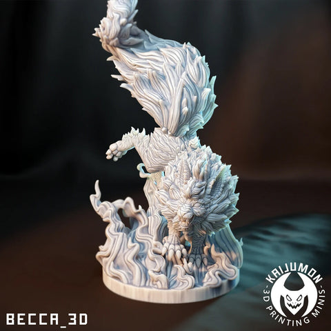 Flameon / Pokemon / Kaijumon / Evee / Evolutions / DnD / Monster / Miniature / 3D Print / 4K Mini / TableTop Miniature