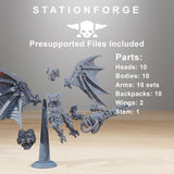Pythonicus Flyers / Pythonicus / Scavenger / Flying / Infantry / Sci Fi / Space / Table Top / Station Forge / 3D Print / 4K Mini / Wargaming