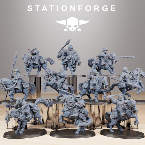 GrimGuard Pony Cavalry / Cavalry / Imperial / Mounted / Halfling / Sci Fi / Space / Table Top / Station Forge / 3D Print / 4K Mini/Wargaming