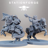 GrimGuard Pony Cavalry / Cavalry / Imperial / Mounted / Halfling / Sci Fi / Space / Table Top / Station Forge / 3D Print / 4K Mini/Wargaming