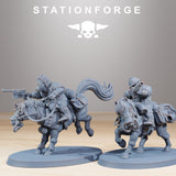 GrimGuard Pony Cavalry / Cavalry / Imperial / Mounted / Halfling / Sci Fi / Space / Table Top / Station Forge / 3D Print / 4K Mini/Wargaming