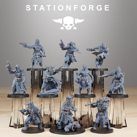 Corrupted Guard Sectarians / Chaos / Corrupted / Infantry / Sci Fi / Space / Table Top / Station Forge / 3D Print / 4K Mini / Wargaming