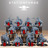 GrimGuard Bear Riders / Cavalry / Bears / Imperial / Mounted / Sci Fi / Space / Table Top / Station Forge / 3D Print / 4K Mini / Wargaming