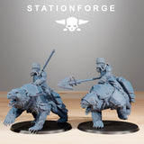 GrimGuard Bear Riders / Cavalry / Bears / Imperial / Mounted / Sci Fi / Space / Table Top / Station Forge / 3D Print / 4K Mini / Wargaming