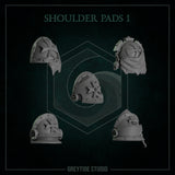 Shoulder Pads 1 - 9 / Shoulders / Imperial / Marine / Pilgrim / Kitbash / Angels / Sci Fi / Space / GreyTide Studio / 3D Print / Wargaming
