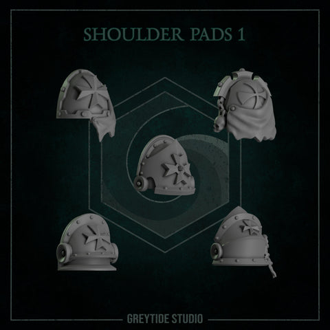 Shoulder Pads 1 - 9 / Shoulders / Imperial / Marine / Pilgrim / Kitbash / Angels / Sci Fi / Space / GreyTide Studio / 3D Print / Wargaming