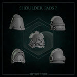 Shoulder Pads 1 - 9 / Shoulders / Imperial / Marine / Pilgrim / Kitbash / Angels / Sci Fi / Space / GreyTide Studio / 3D Print / Wargaming