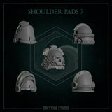 Shoulder Pads 1 - 9 / Shoulders / Imperial / Marine / Pilgrim / Kitbash / Angels / Sci Fi / Space / GreyTide Studio / 3D Print / Wargaming
