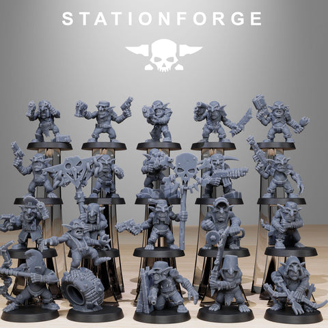 Goblin Infantry Reborn / Goblins / Orc / Infantry / Sci Fi / Space / Table Top / Station Forge / 3D Print / 4K Mini / Wargaming