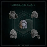 Shoulder Pads 1 - 9 / Shoulders / Imperial / Marine / Pilgrim / Kitbash / Angels / Sci Fi / Space / GreyTide Studio / 3D Print / Wargaming