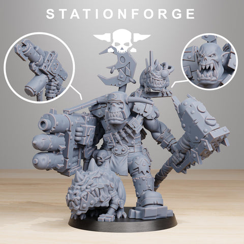 Orkaz BlackSkull / Warrior / Orkaz / Orc / Goblin / Machine / Mob / Sci Fi / Space / Table Top / Station Forge / 3D Print / Wargaming