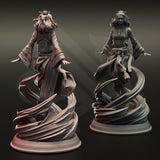 Avia Shun - Air Elemi Aeromancer / Mage / Sorceress / Elements / Pathfinder / DnD / DM Stash / 3D Print / TableTop Miniature / 32mm / 75mm