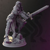 Syrinlena / Elf / Fighter / Paladin / Knight / Holy / Tyr / Pathfinder / DnD / DM Stash / 3D Print / TableTop / 32mm / 75mm