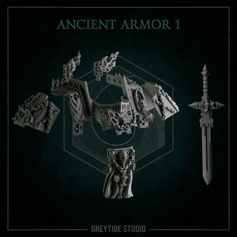 Ancient Armor upgrade Kit / Big War Robot  / Imperial / Marine / Space Coffin / Kitbash / Sci Fi / Space / GreyTide Studio / Wargaming