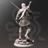 Tarick Wolfheart / Fighter / Witcher / Human / Hunter / Pathfinder / DnD / DM Stash / 3D Print / 4K Mini / TableTop Miniature / 32mm / 75mm
