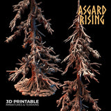 Infected Conifers Set / Terrain / Trees / Pathfinder / DnD / Asgard Rising / 3D Print / 4K Mini / TableTop Miniature / RPG