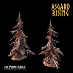 Infected Conifers Set / Terrain / Trees / Pathfinder / DnD / Asgard Rising / 3D Print / 4K Mini / TableTop Miniature / RPG