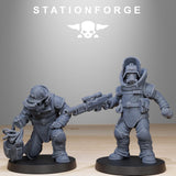 GrimGuard Bomb Squad / Commando / Imperial / Infantry / Sci Fi / Space / Table Top / Station Forge / 3D Print / 4K Mini / Wargaming