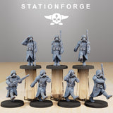 GrimGuard Marching / Guard / Imperial / Infantry / Sci Fi / Space / Table Top / Station Forge / 3D Print / 4K Mini / Wargaming / RPG