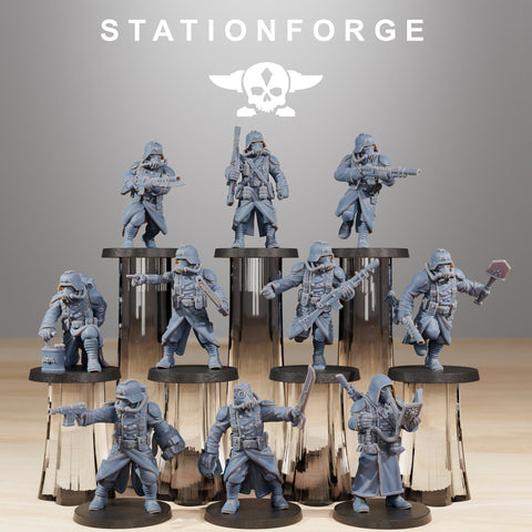 GrimGuard Acolytes / Soldier / Acolyte / Imperial / Infantry / Sci Fi / Space / Table Top / Station Forge / 3D Print / 4K Mini / Wargaming