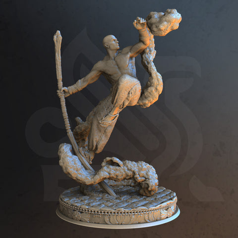 Kheye / Monk / Fighter / Pathfinder / DnD / DM Stash / 3D Print / 4K Mini / TableTop Miniature / 32mm / 75mm