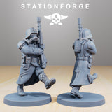 GrimGuard Marching / Guard / Imperial / Infantry / Sci Fi / Space / Table Top / Station Forge / 3D Print / 4K Mini / Wargaming / RPG