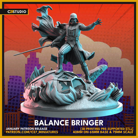 Balance Bringer / Darth / Crisis Protocol / Proxiy / Comic / DnD / C27 / 3D Print / 4K Mini / TableTop Miniature / Boardgame /32mm/75mm