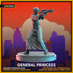 General Princess / Wars / Crisis Protocol / Proxiy / Comic / DnD / C27 / 3D Print / 4K Mini / TableTop Miniature / Boardgame /32mm/75mm