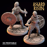 Shield Maiden Set 1 / Viking / Warrior / Pathfinder / DnD / D&D / Asgard Rising / 3D Print / 4K Mini / TableTop Miniature / RPG