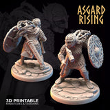 Shield Maiden Set 1 / Viking / Warrior / Pathfinder / DnD / D&D / Asgard Rising / 3D Print / 4K Mini / TableTop Miniature / RPG