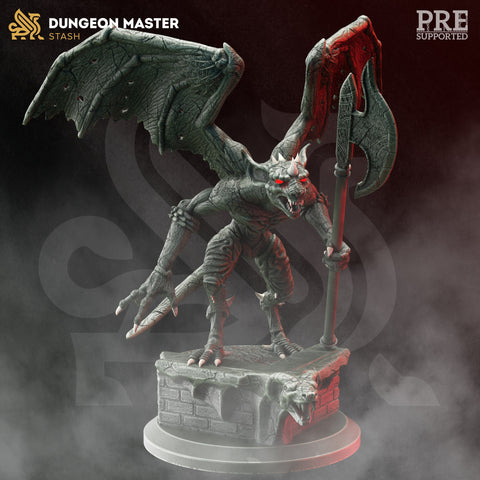 Artyr Belfrian Gargoyle / Monster / DnD / GM Stash / 3D Print / 4K Mini / TableTop Miniature / 32mm / 75mm