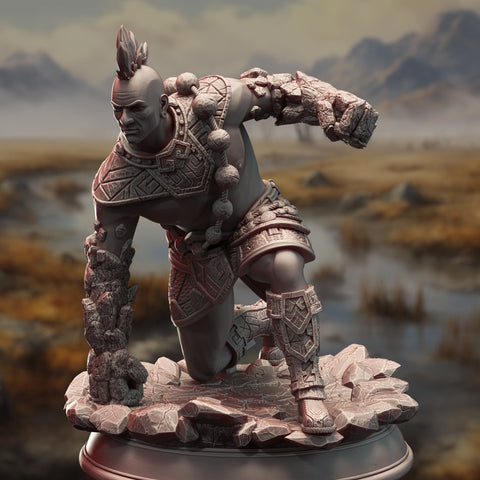 Markus Craghand - Earth Elemi Crusher / Fighter / Elements / Pathfinder / DnD / DM Stash / 3D Print / TableTop Miniature / 32mm / 75mm