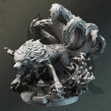 Kyubiko / Nine tail fox / Elemental / Monster / Hero / DnD / Pathfinder / DM Stash / 3D Print / 4K Mini / TableTop Miniature / 32mm / 75mm