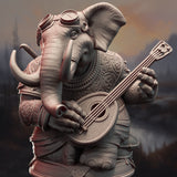 Mahogany - Ivory Bard / Loxodon / Elephant / Bard / Beast folk / Pathfinder / DnD / DM Stash / 3D Print / 4K Mini / TableTop Mini /32mm/75mm