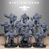Grimguard Armoured Mutants / Soldier / Mutant / Imperial / Infantry / Sci Fi / Space / Table Top / Station Forge / 3D Print /Wargaming