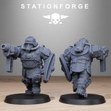 Grimguard Armoured Mutants / Soldier / Mutant / Imperial / Infantry / Sci Fi / Space / Table Top / Station Forge / 3D Print /Wargaming