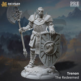 Trenon the Redeemed / Knight  / Orc / Fighter / Warrior / Pathfinder / DnD / DM Stash / 3D Print / 4K Mini / TableTop Mini / 32mm / 75mm
