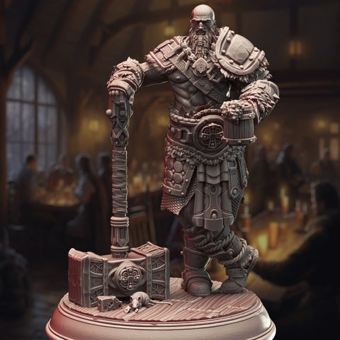 Froth the Belligerent / Human / Berserker / Barbarian / Warrior / Pathfinder / DnD / DM Stash / 3D Print / TableTop Miniature / 32mm / 75mm