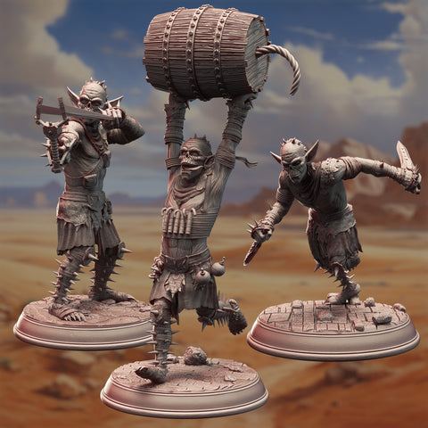 Gobz of War / Goblin / Minion / Warrior / Fighter / Pathfinder / DnD / DM Stash / 3D Print / TableTop Miniature / 32mm / 75mm