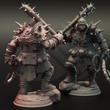 Bruz the Basher - Second In Charge / Orc / Warrior / Fighter / Pathfinder / DnD / DM Stash / 3D Print / TableTop Miniature / 32mm / 75mm