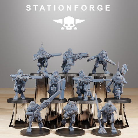 Scavenger Halflings / Scavenger / Mech / Robot / Infantry / Sci Fi / Space / Table Top / Station Forge / 3D Print / 4K Mini / Wargaming