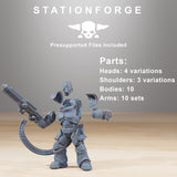 Socratis Exterminator / Commando / Marine / Knight / Infantry / Sci Fi / Space / Table Top / Station Forge / 3D Print /4K Mini/Wargaming